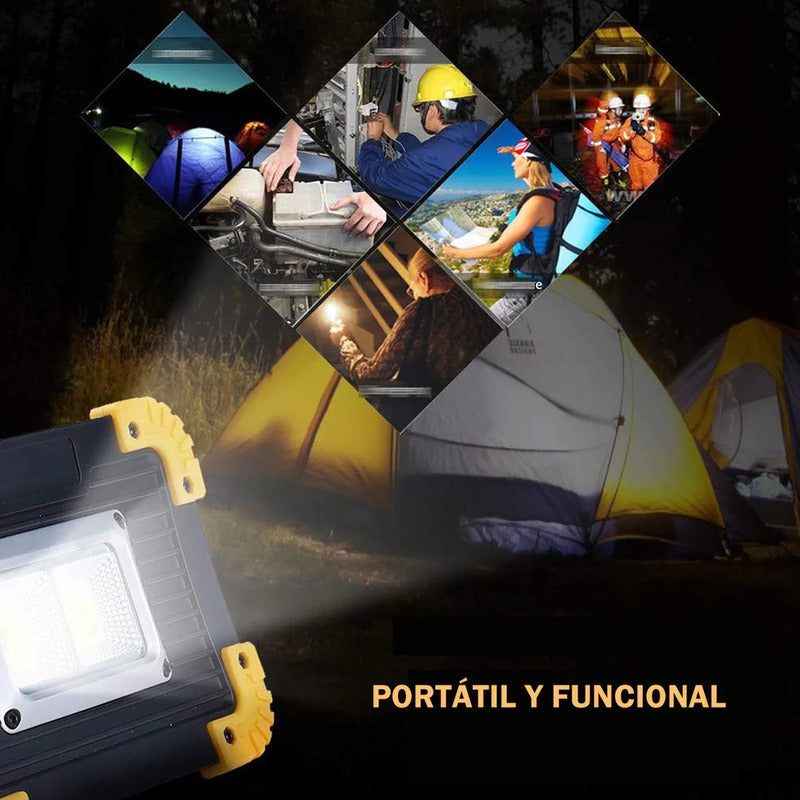 Linterna Y Lampara De Emergencia Y Trabajo Cob 20w Portable