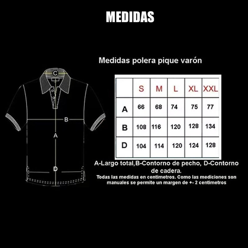 Polera Manga Corta Pique Azul Marino Para Hombre