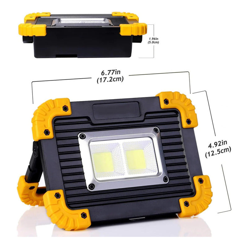 Linterna Y Lampara De Emergencia Y Trabajo Cob 20w Portable
