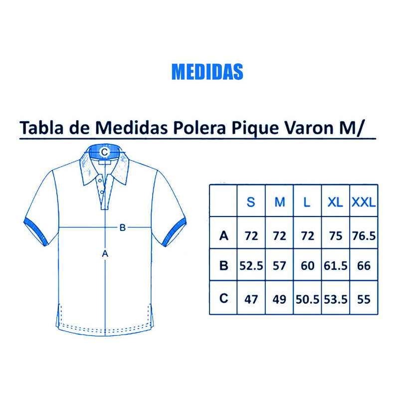 Polera Manga Corta Pique Blanca Para Hombre