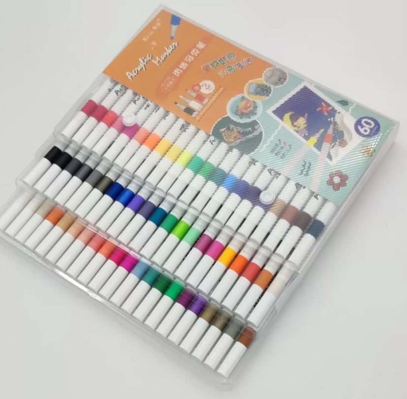 Set de 60 Rotuladores Acrilicos con estuche