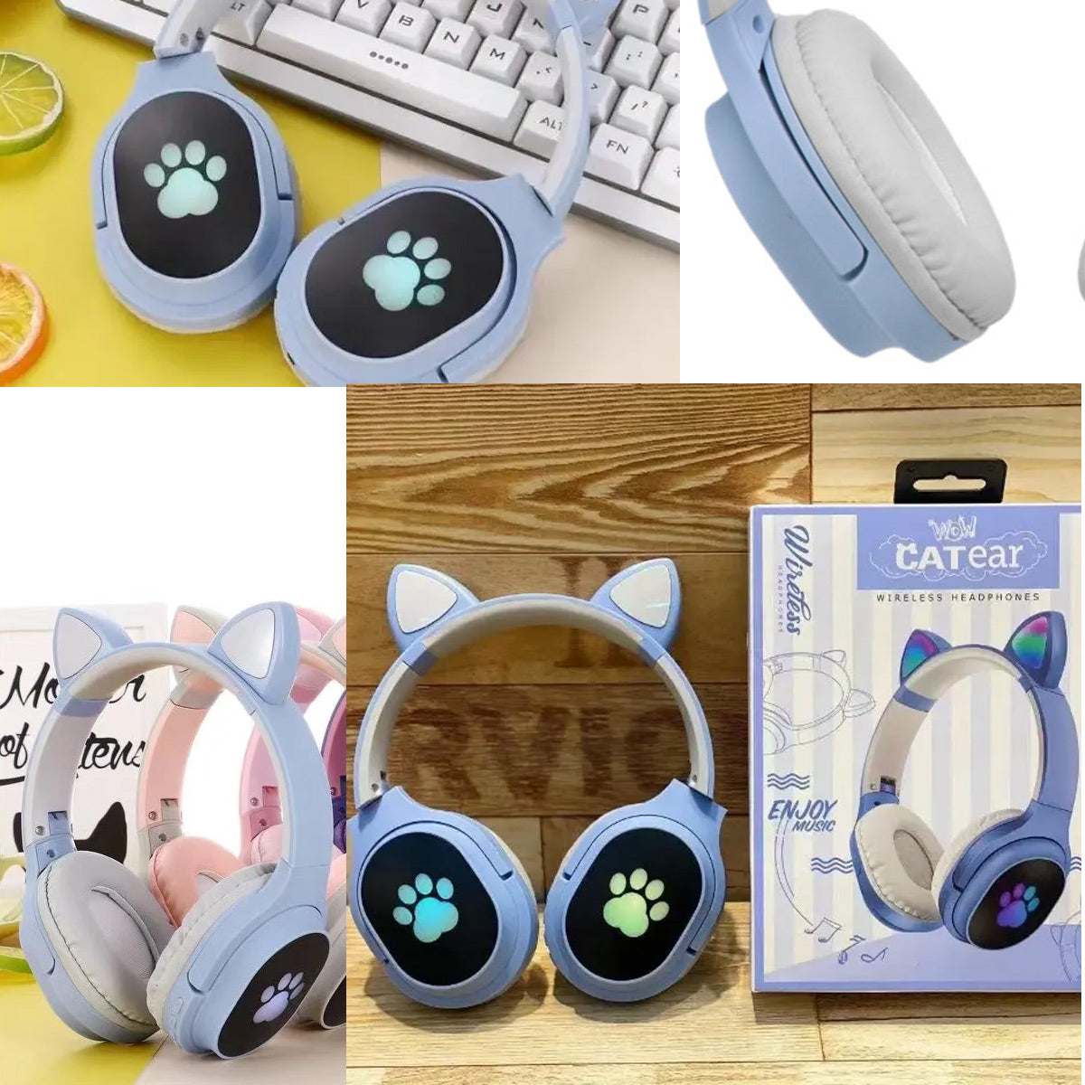 Audifonos Bluetooth 5.0 Niños Hifi Azules