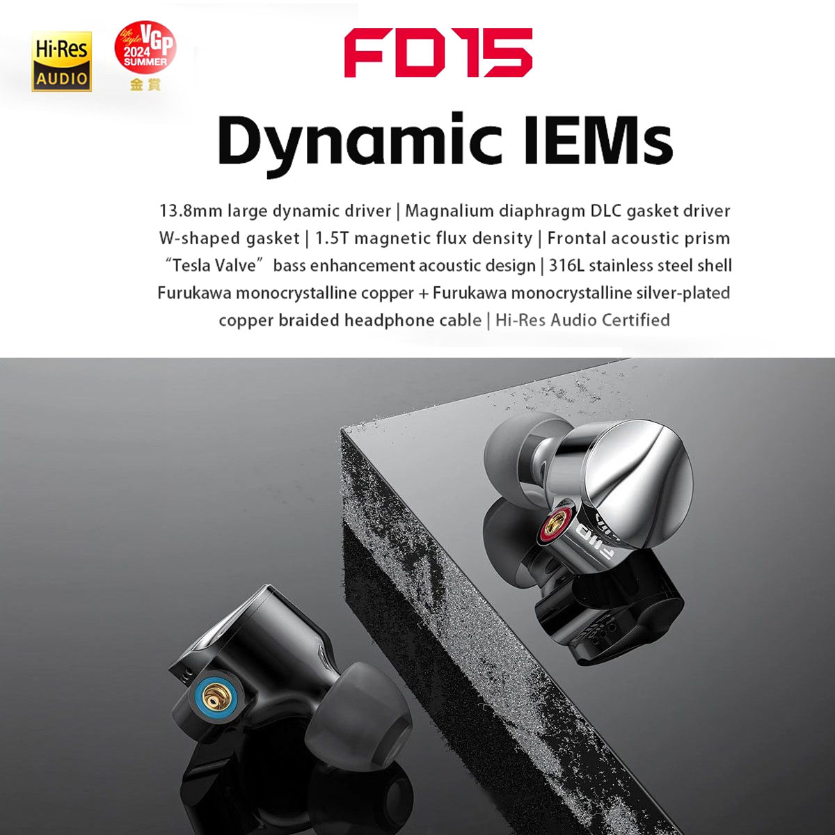 Audifonos Fiio FD15 - Negros