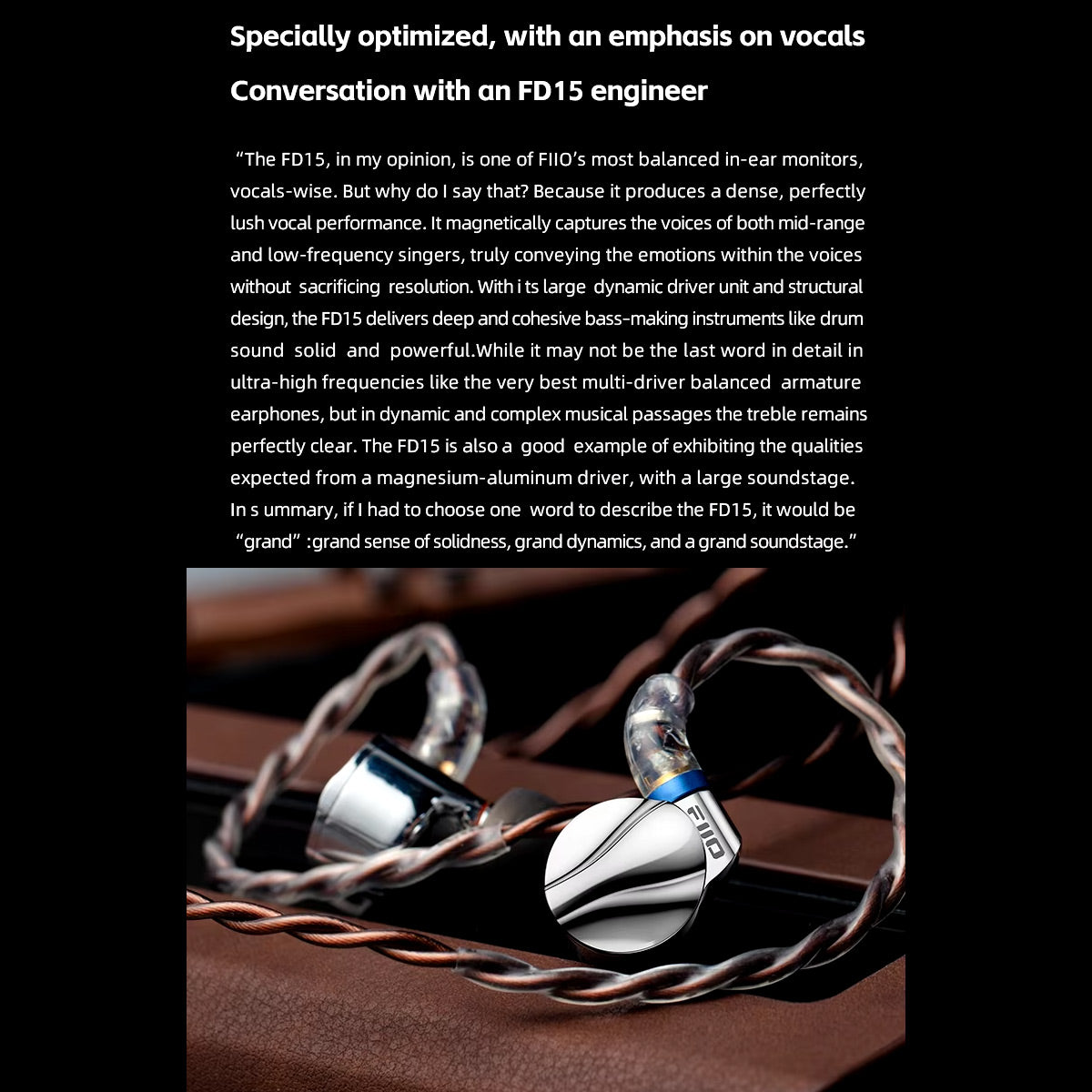 Audifonos Fiio FD15 - Negros