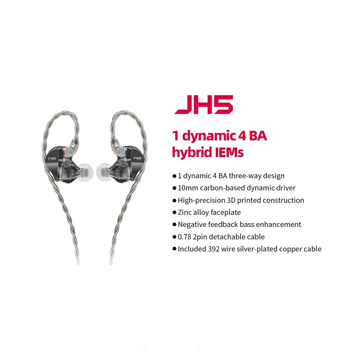 Audifonos Fiio JH5 Hi-Res