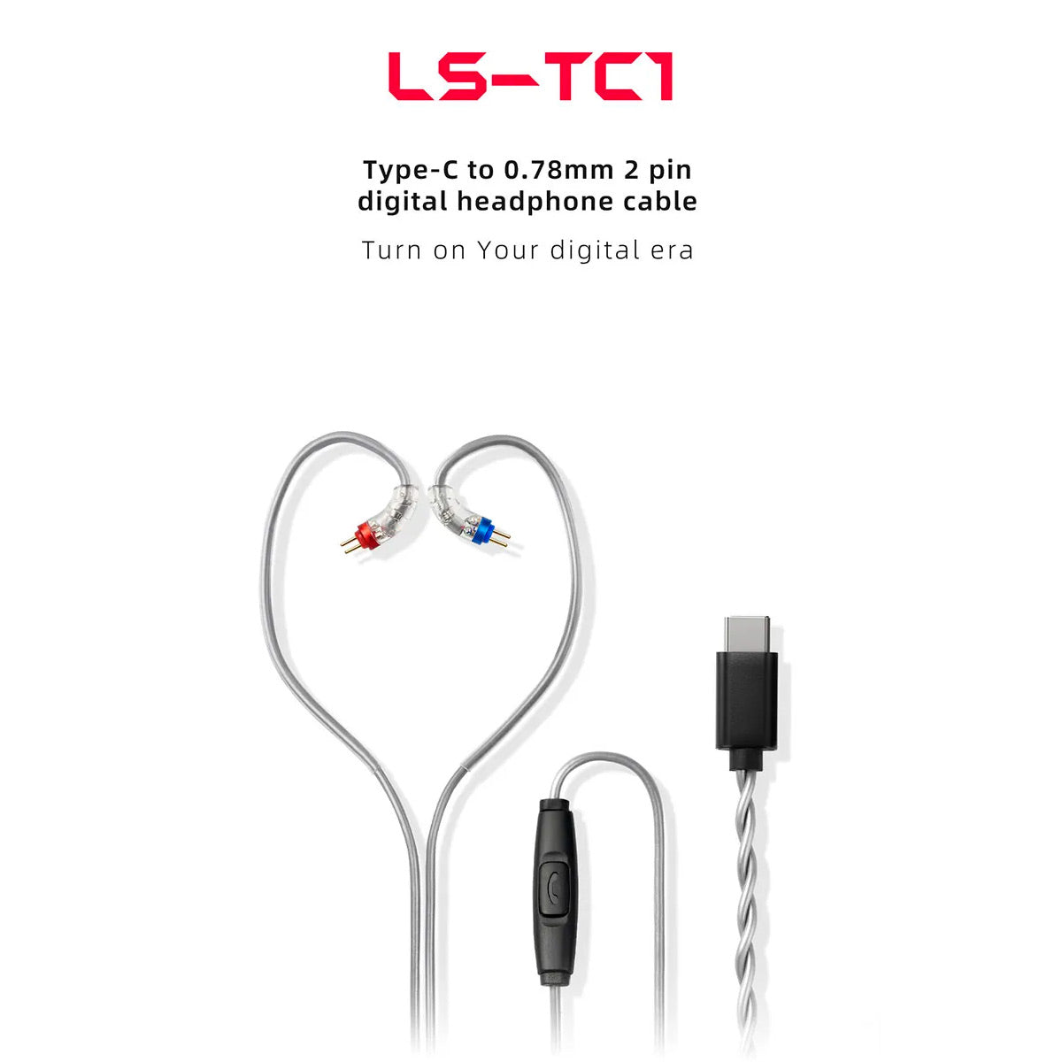 Cable de Audifonos Fiio LS-TC1 USB C a 0.78 mm