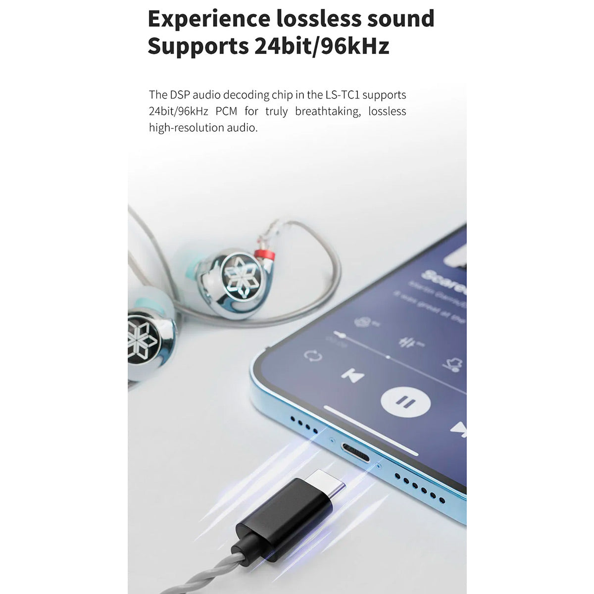 Cable de Audifonos Fiio LS-TC1 USB C a 0.78 mm