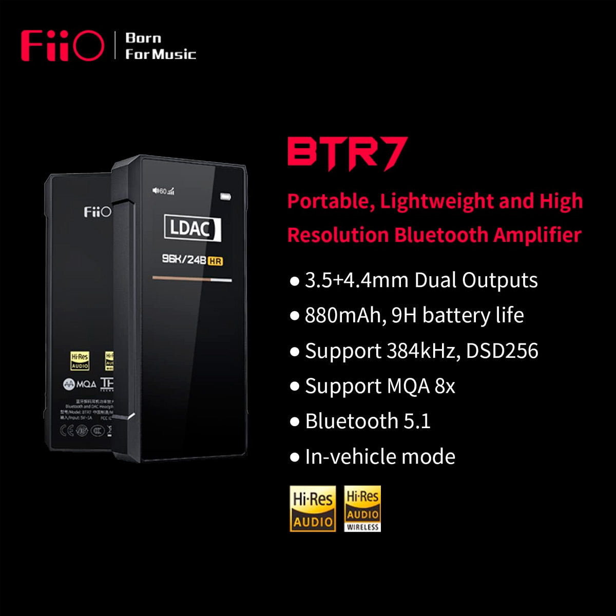 Fiio BTR7 Amplificador Bluetooth DSD