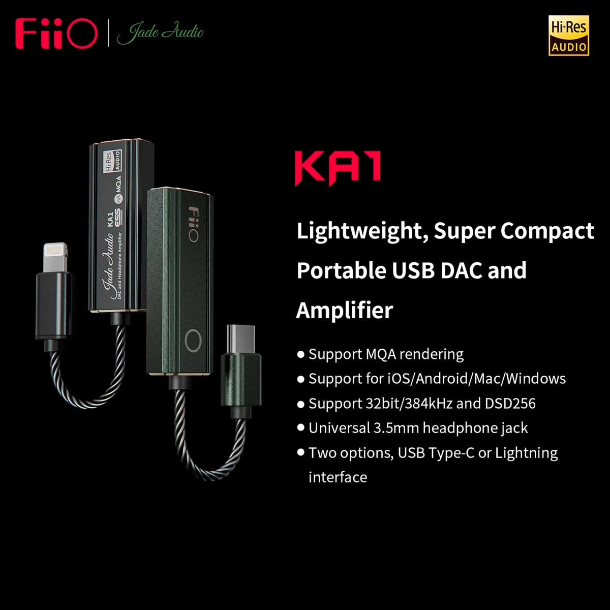Fiio KA1 DAC y amplificador USB compacto