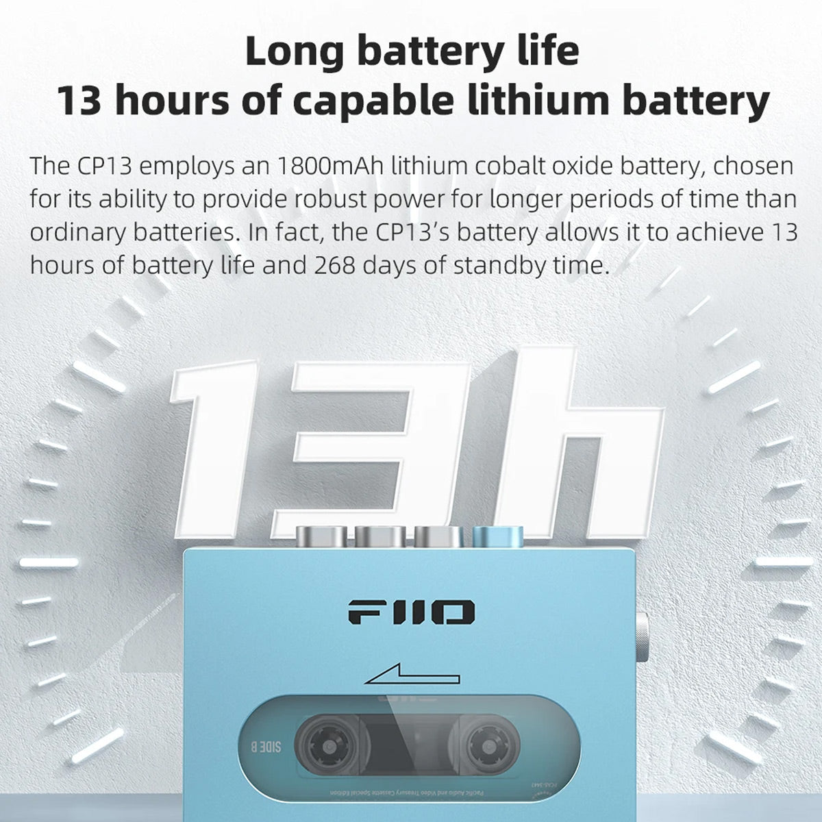 Fiio CP13 Cassette Player Portable Stereo Celeste