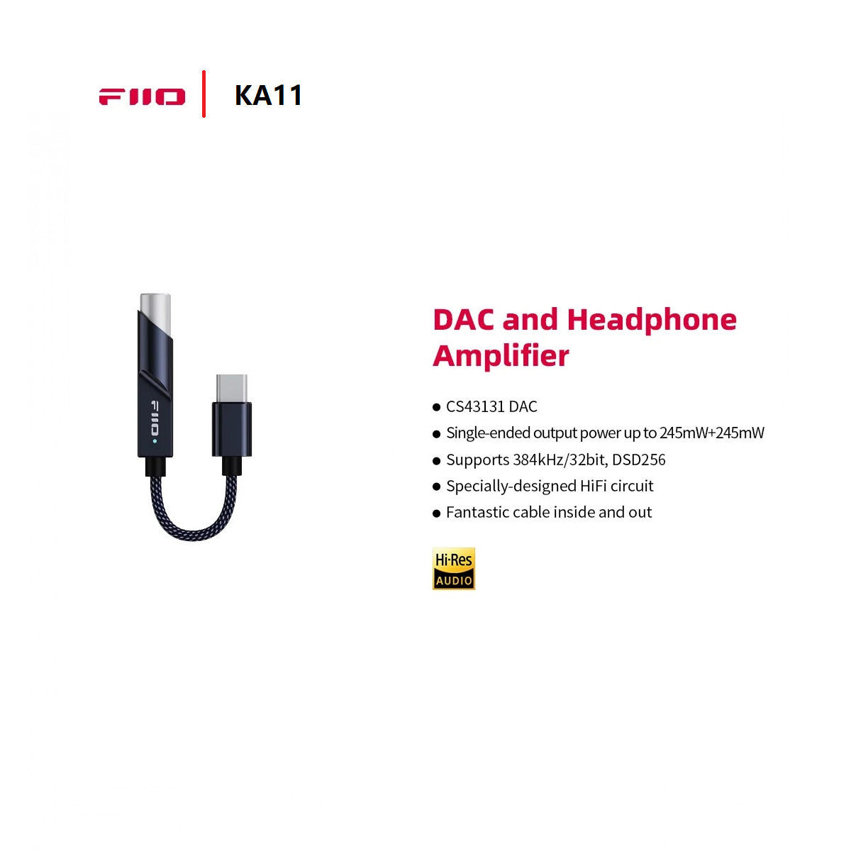 FiiO KA11 Amplificador/DAC versión USB-C