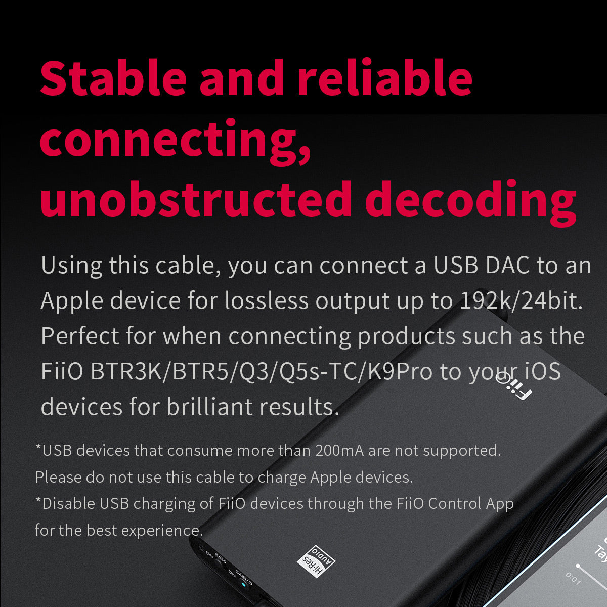 Cable Fiio LT-LC4 USB C a Lightning