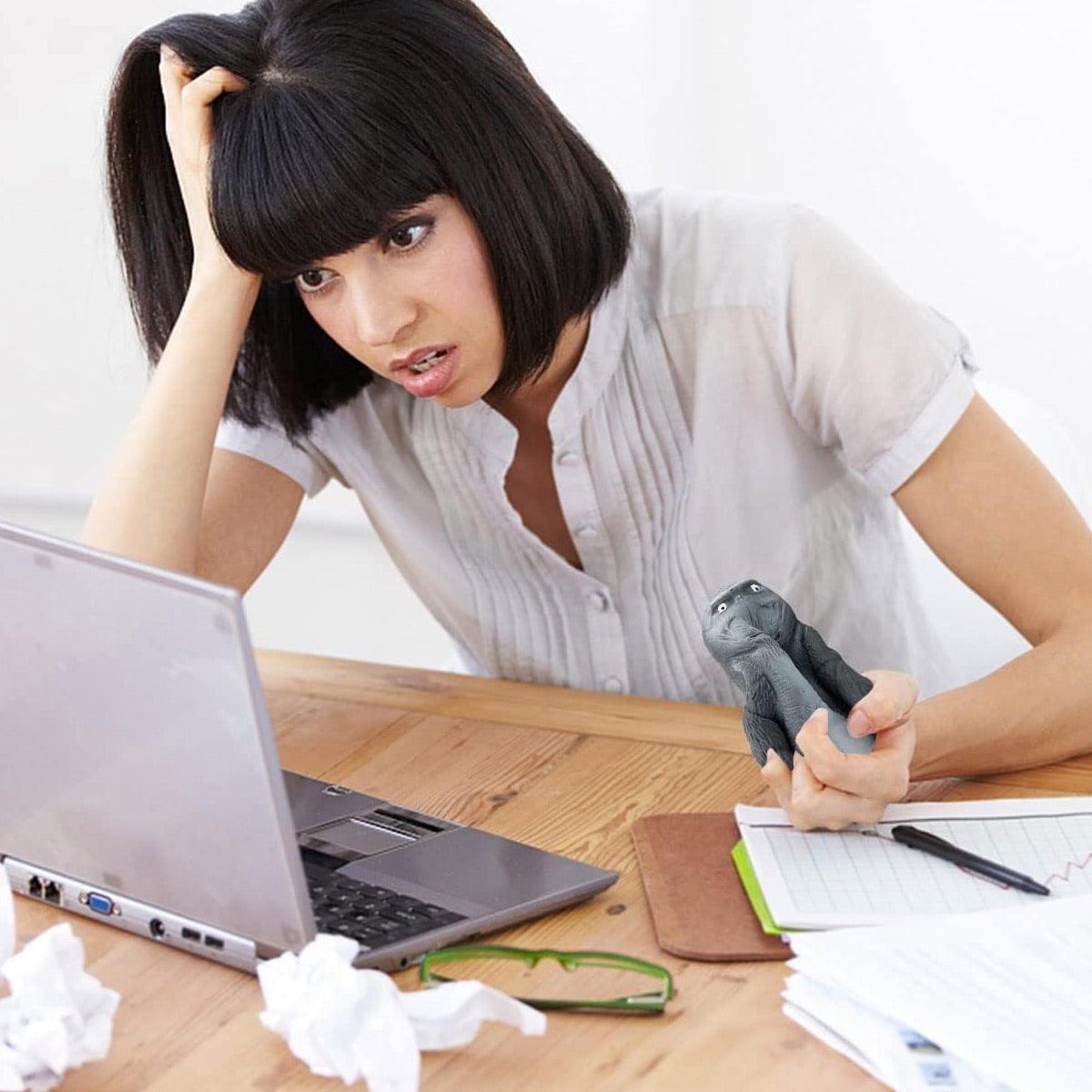 Gorila Anti Estrés Mediano Cafe Oscuro