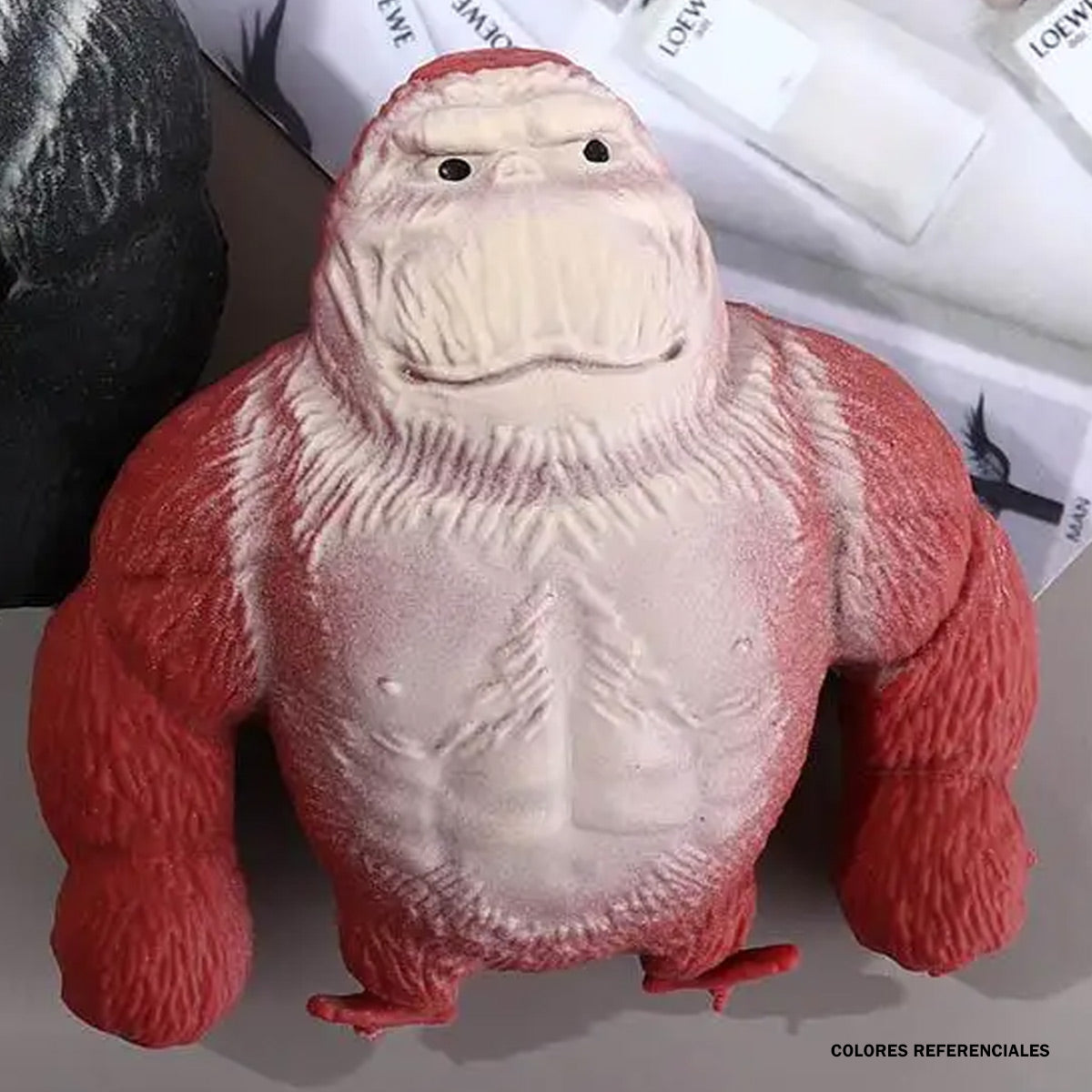 Gorila Anti Estrés Mediano Rojo