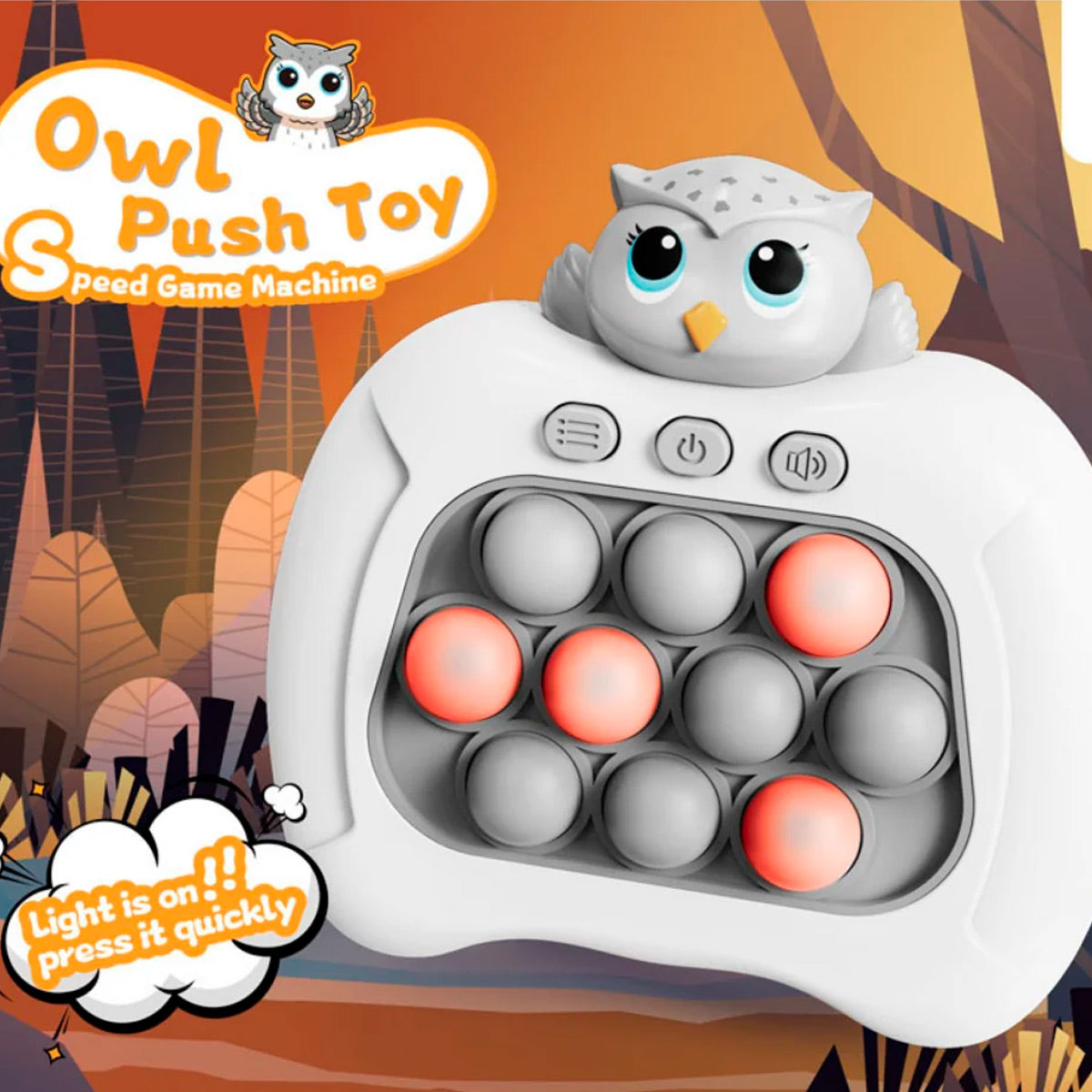 Fidget Pop It Electrónico de Búho