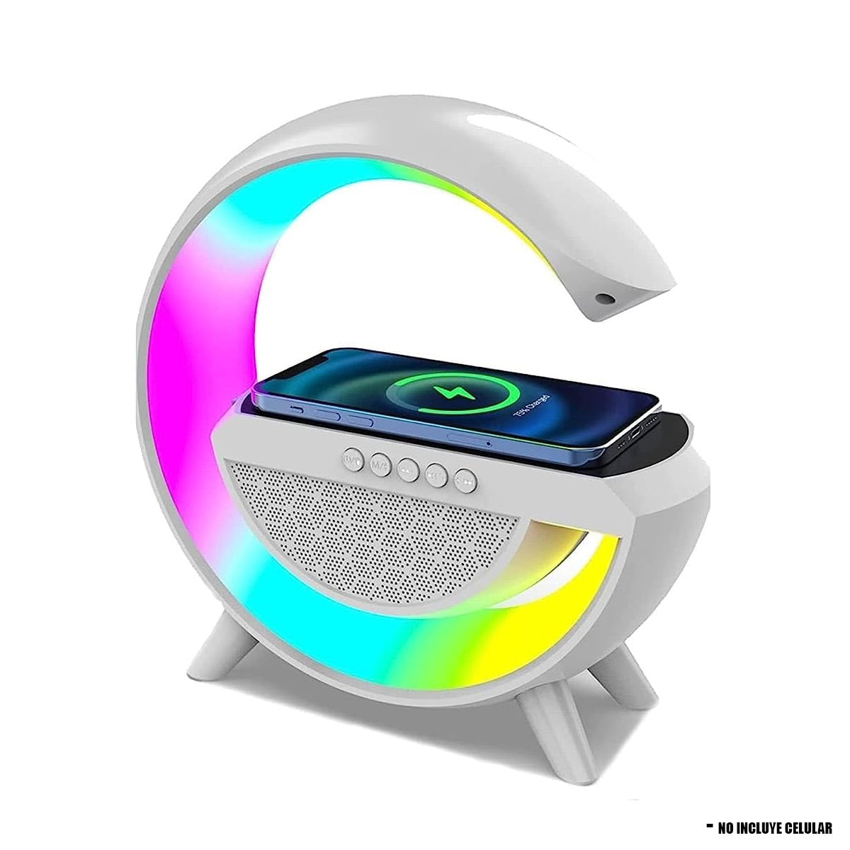 Parlante Portatil Bluetooth Cargador Lampara Led