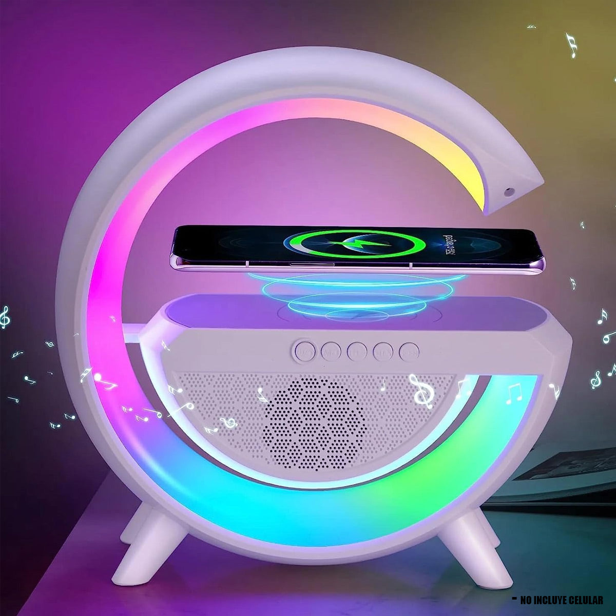Parlante Portatil Bluetooth Cargador Lampara Led