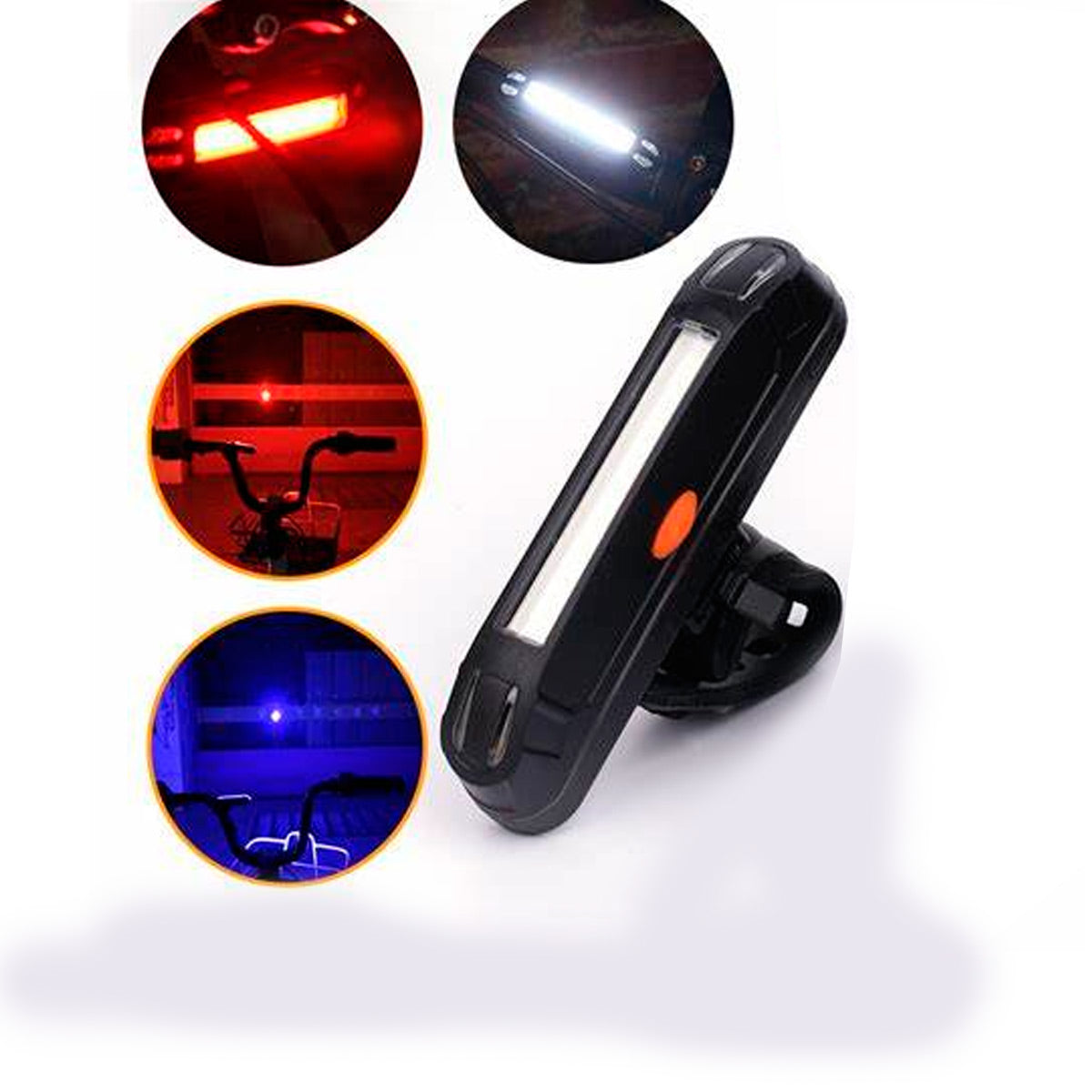 Linterna Luz Led 100 Lumenes USB de seguridad Luz Roja y Luz Azul Recargable