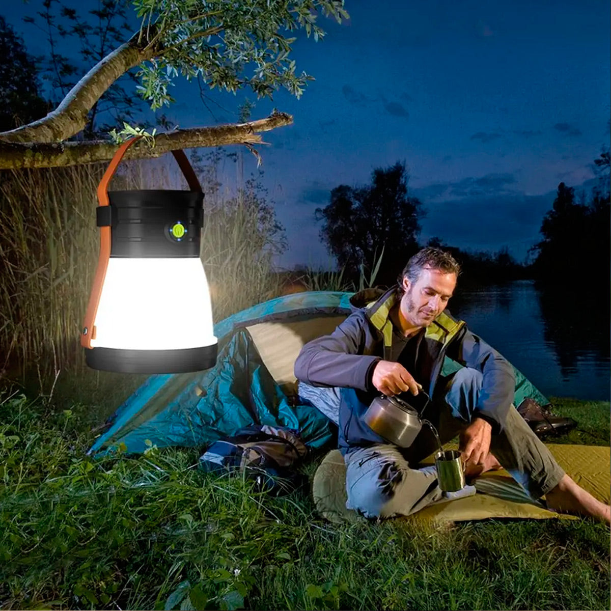 Linterna Camping Alta Potencia Powerbank LED+SMD 800 Lumenes