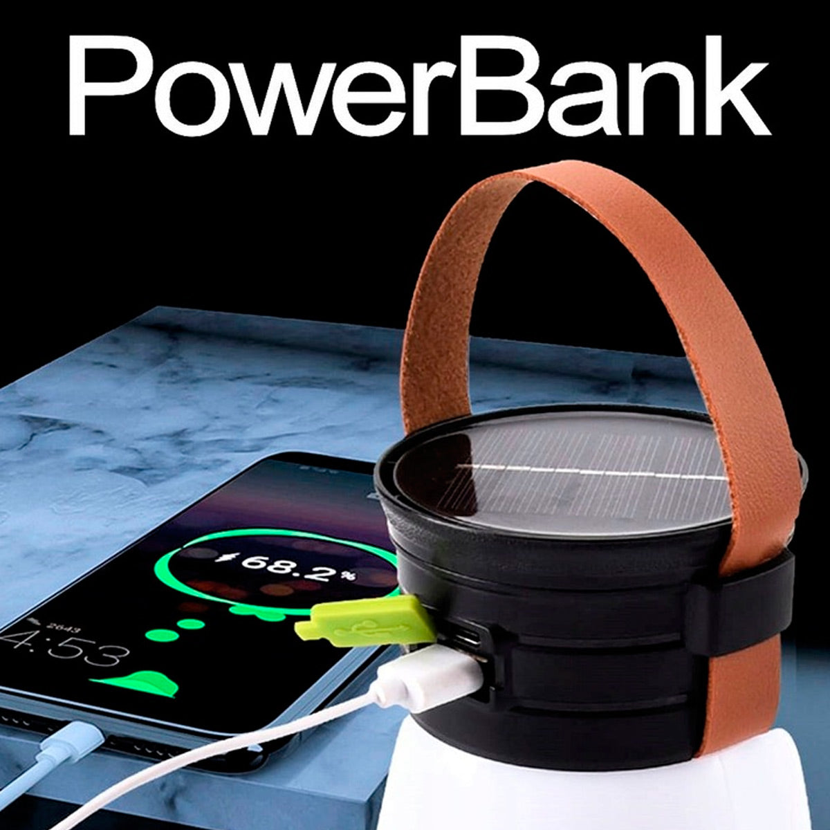 Linterna Camping Alta Potencia Powerbank LED+SMD 800 Lumenes