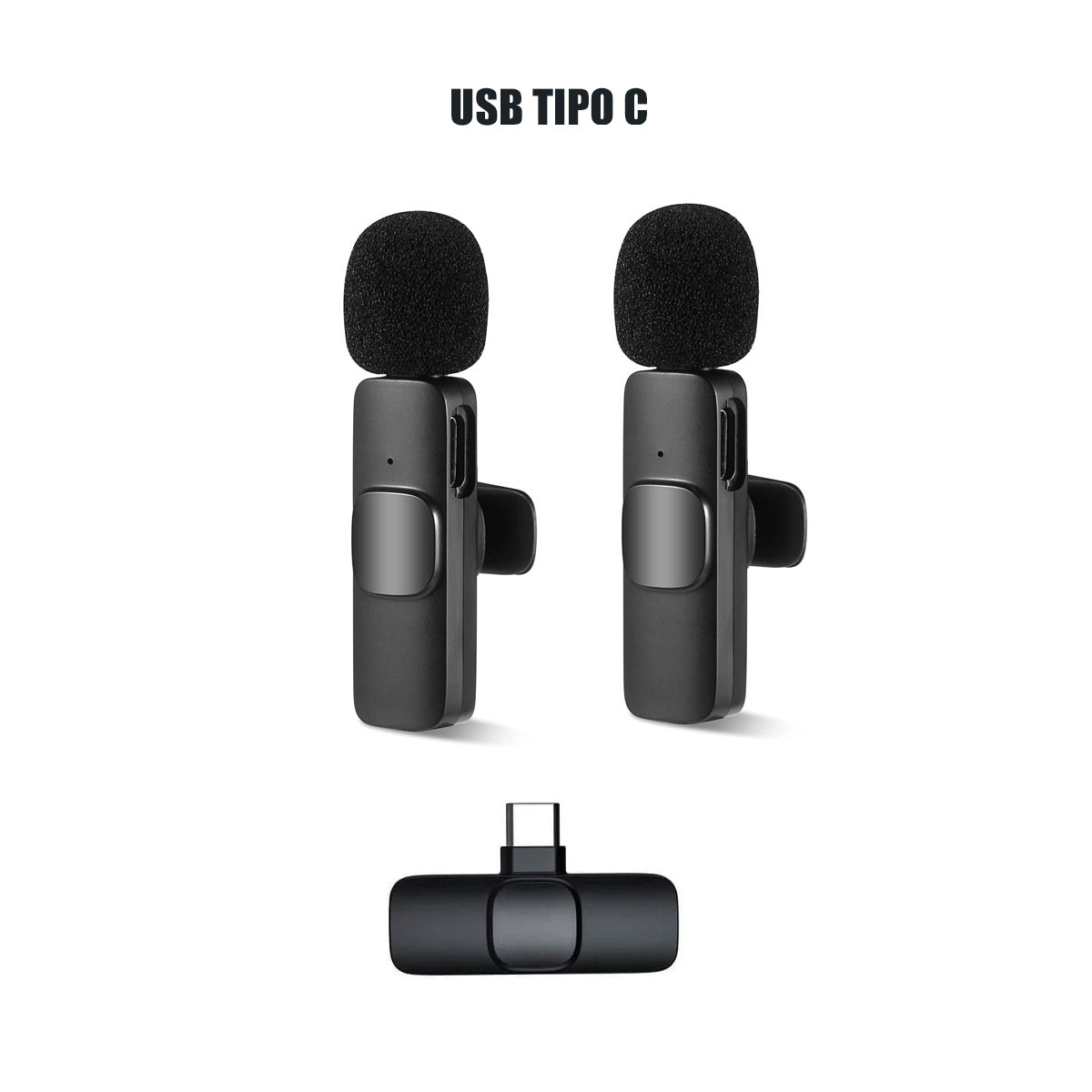 Micrófono Lavalier inalámbrico K9 Doble USB Tipo C