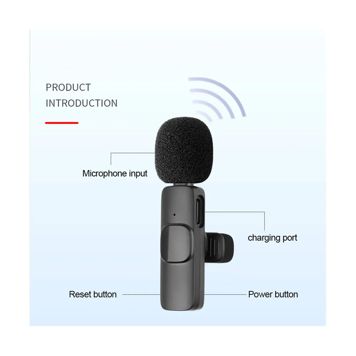 Micrófono Lavalier inalámbrico K9 Doble USB Tipo C