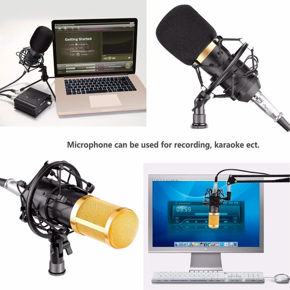 Micrófono de condensador profesional Kit de Microfono para PC