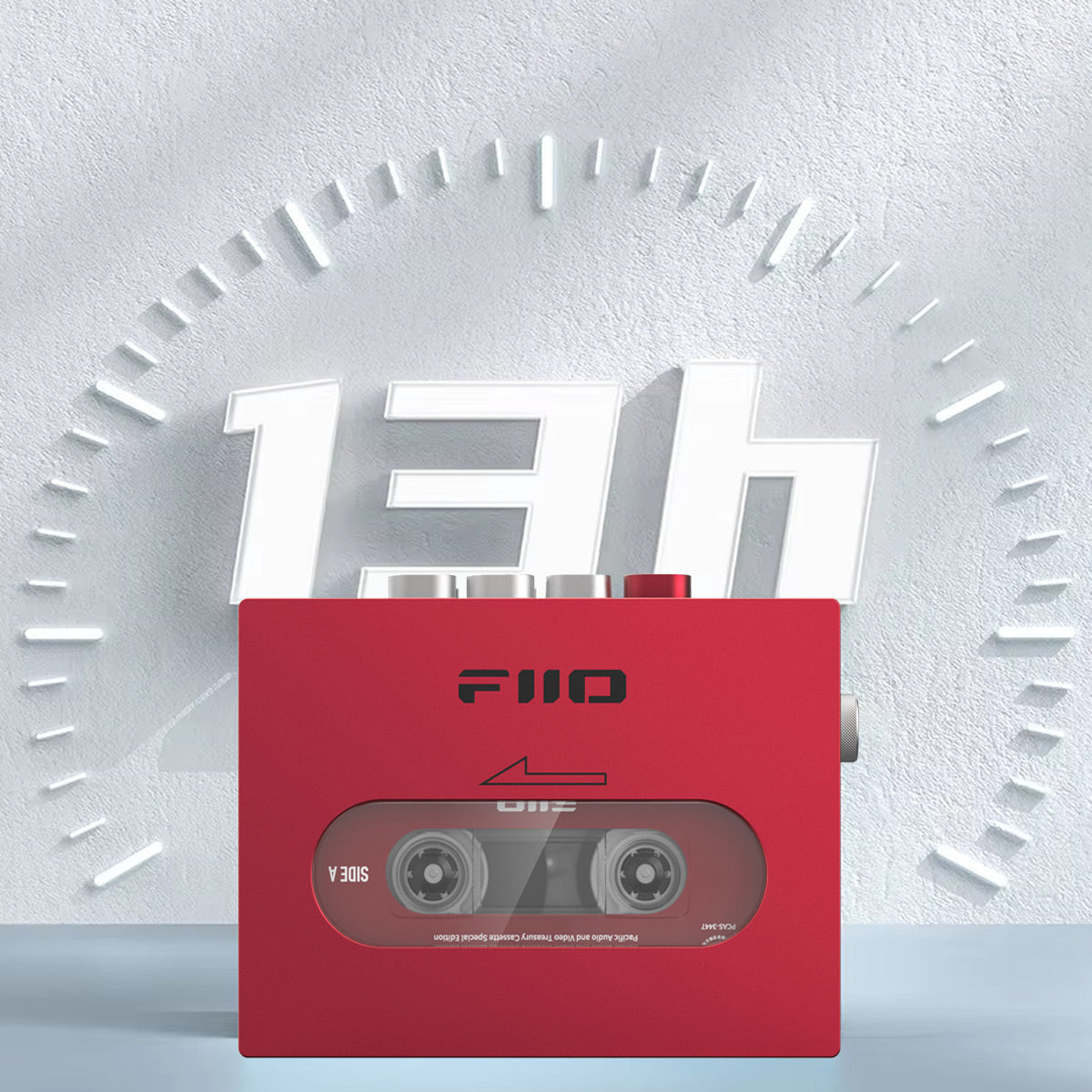 Fiio CP13 Cassette Player Portable Stereo Rojo Plateado