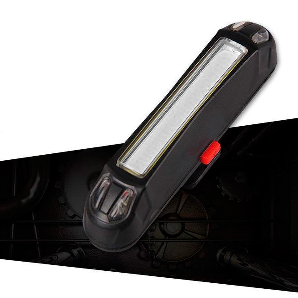 Linterna Luz Led 100 Lumenes USB de seguridad Luz Roja y Luz Azul Recargable