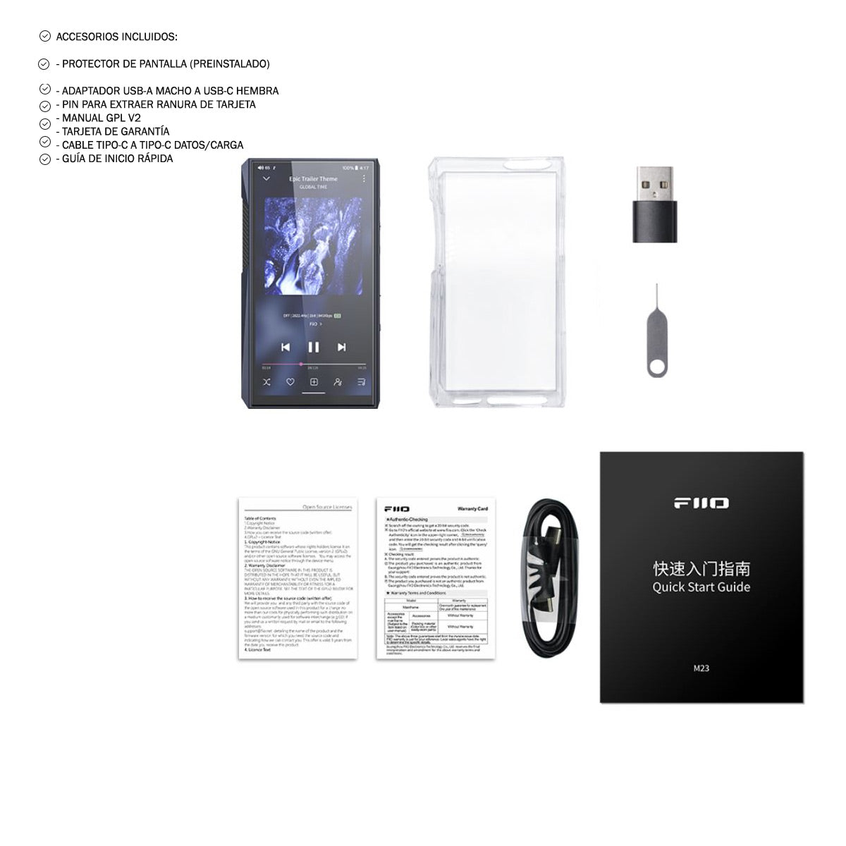 Reproductor Hi-Res Fiio M23  DSD MQA Bluetooth