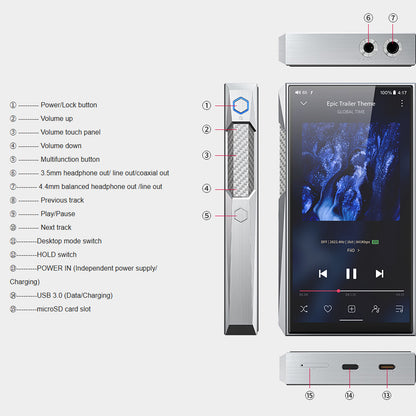 Reproductor Hi-Res Fiio M23  DSD MQA Bluetooth