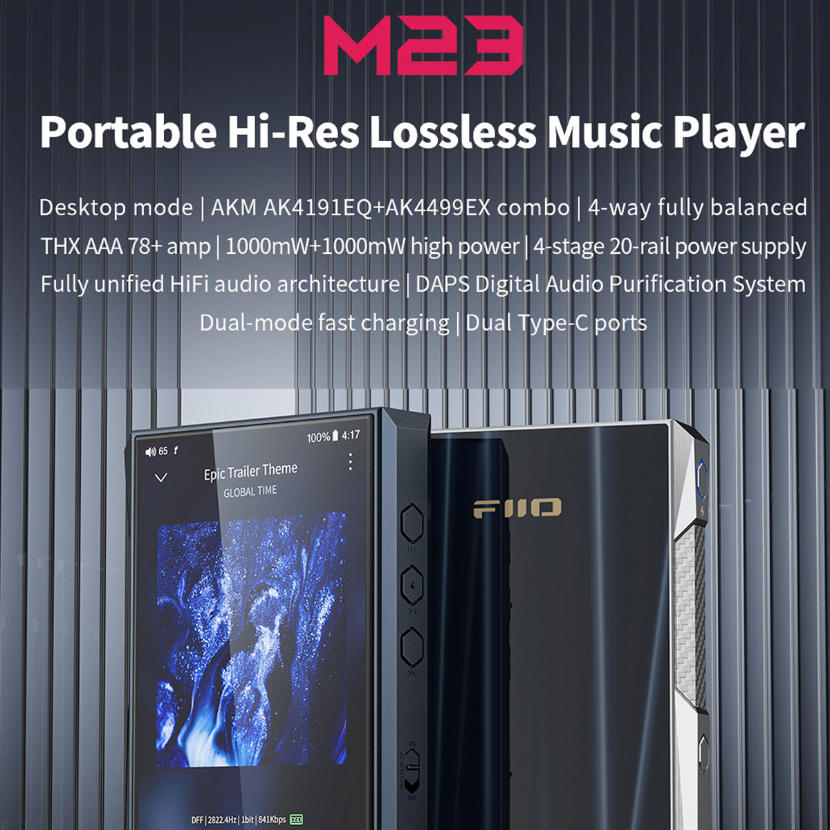Reproductor Hi-Res Fiio M23  DSD MQA Bluetooth